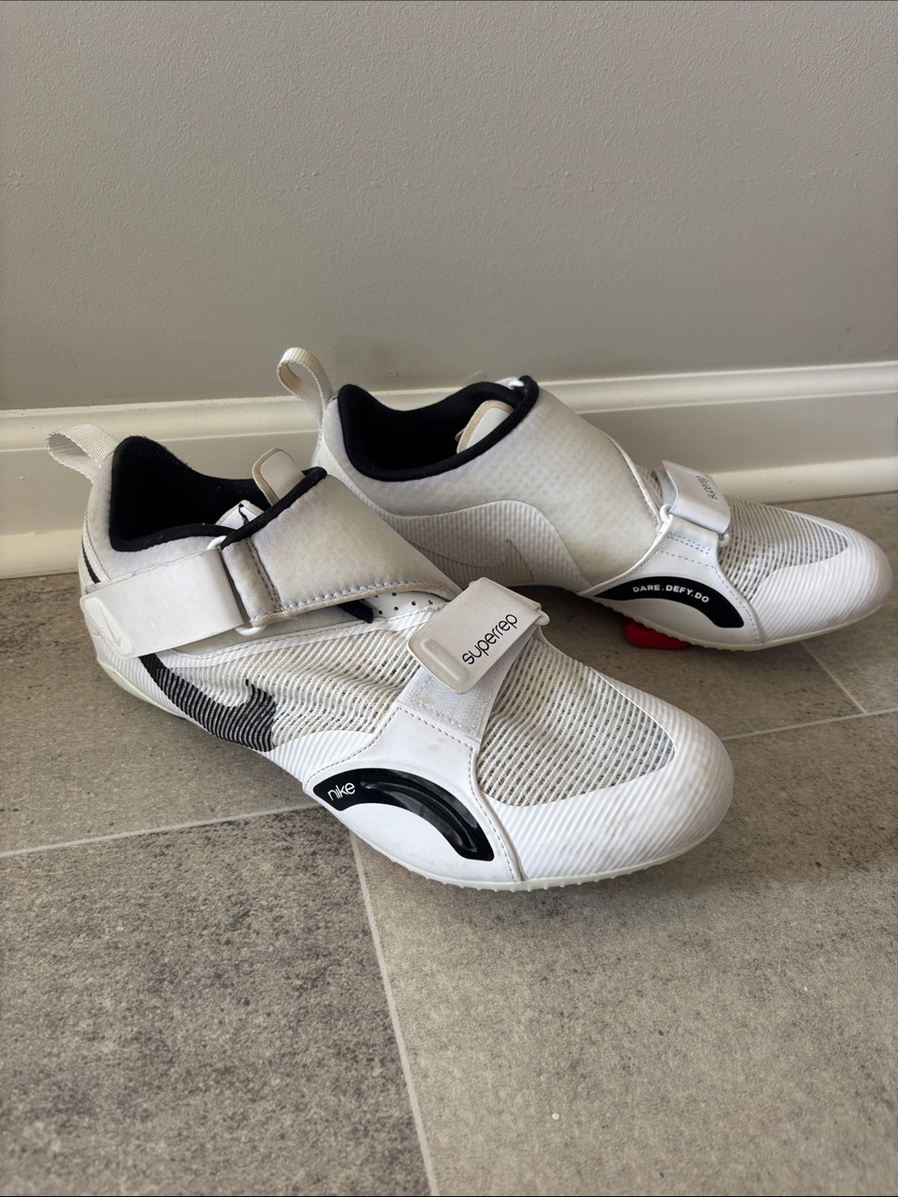 Nike Black and White Peloton Shoes